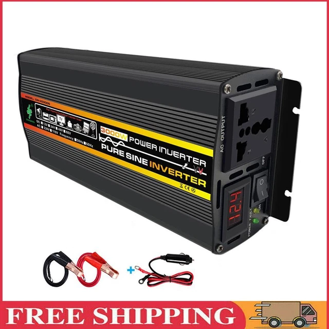 Inversor de potencia para automóvil LED pantalla de voltaje inversor de onda sinusoidal pura (24V 110V)