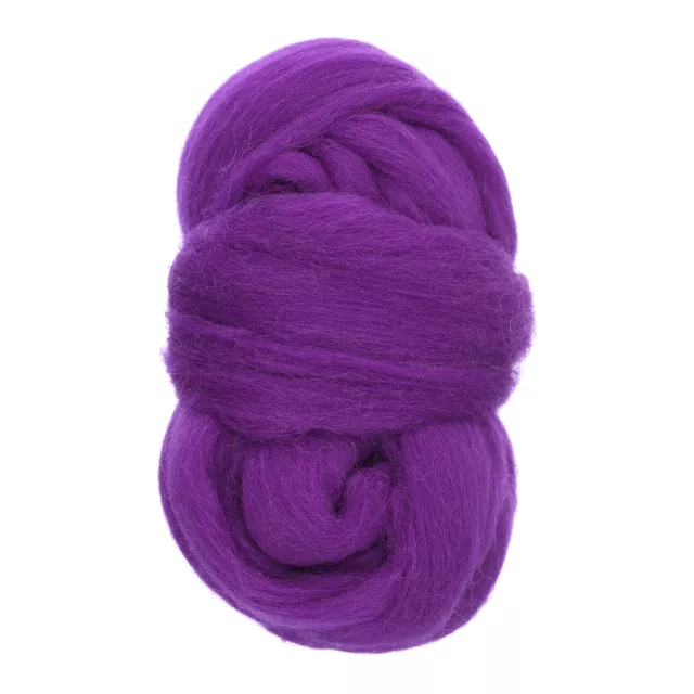 Needle Felting Wool, 1.76oz Wool Roving Yarn, Purple