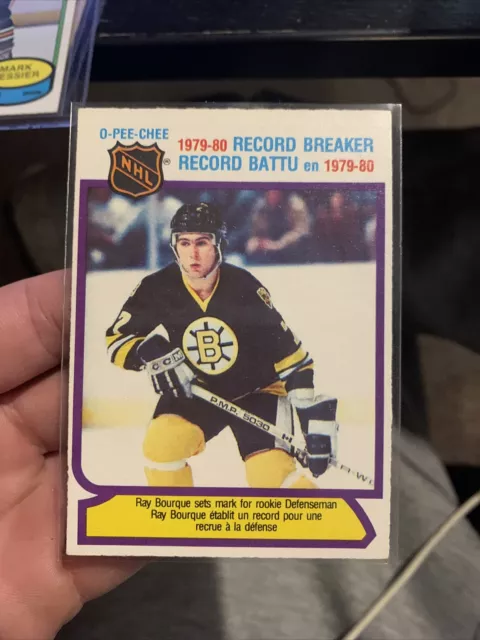 80-81 OPC Ray Bourque Rookie Record Breaker Bruins OPEECHEE 1980