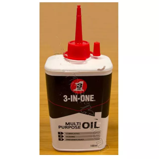 3 in 1 Oil Multi purpose Lubricates, cleans and prevents rust. 100ml and cap