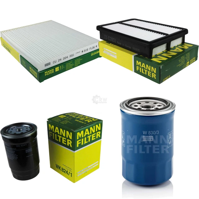 Kit De Révision Filtres MANN-FILTER Pour KIA Picanto 1.0 & 1.1 - Filtre à Huile, à Air, Habitacle + Joint