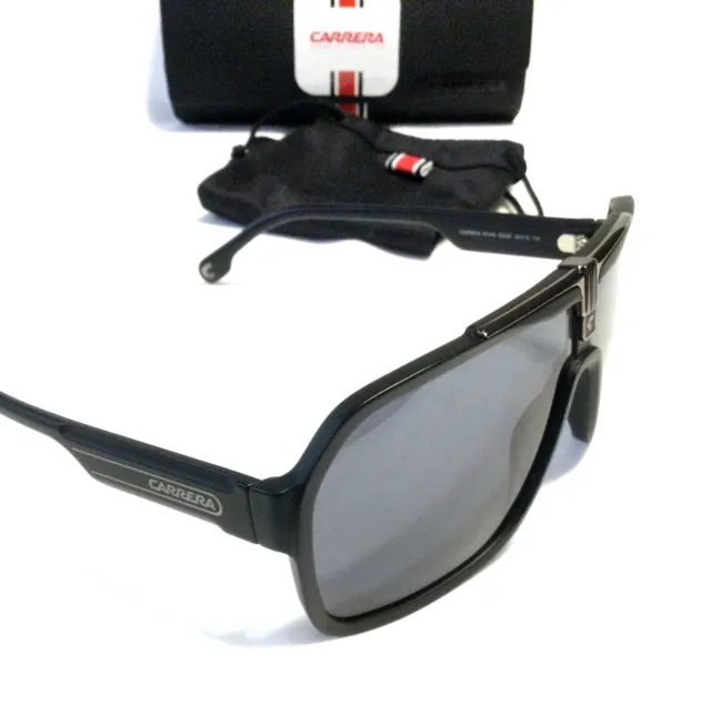 CARRARA SUNGLASSES Black Frames w/ Grey Lenses Model 1014/S & Case