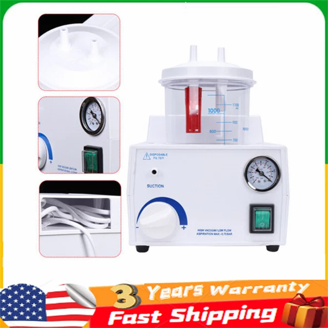 Portable Dental Phlegm Suction Unit Emergency Medical Vacuum Aspirator Machine