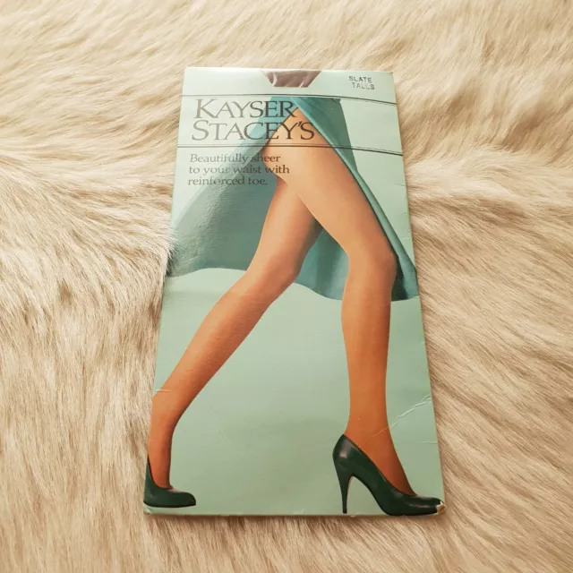 Vintage SHEER TO WAIST Pantyhose SLATE TALL Pantyhose Kayser NYLON Pantyhose