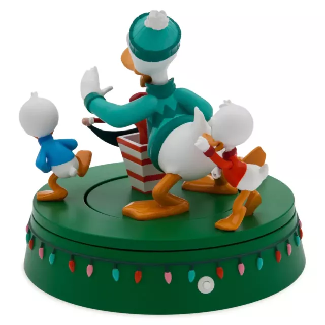 Disney Parks Christmas Donald Duck And Nephews Musical Holiday Figure Figurine 3