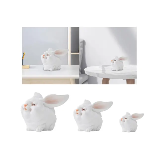 Mini figurines de lapin de pâques en résine, Micro paysage, pour décoration