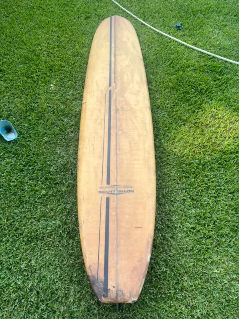 scott dillion 9’3”surfboard In poor condition ideal for restoration very rare