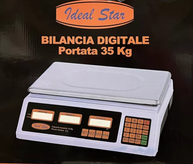 Bilancia Elettronica Digitale Professionale Da Banco In Acciaio Inox 35Kg Max