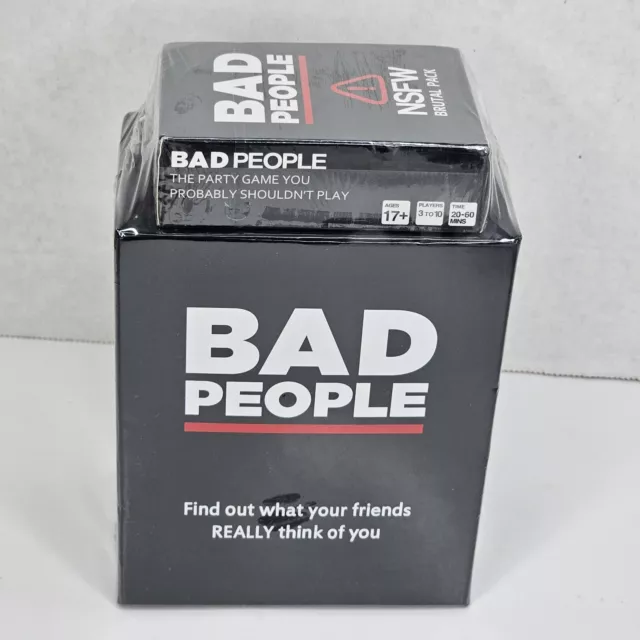 Bad People - The Adult Party Card Game & The NSFW Brutal Expansion Pack NEW