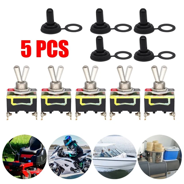 20 Pièces Capuchons Étanchés Pour Interrupteur à Bascule 12mm - Protection Noire