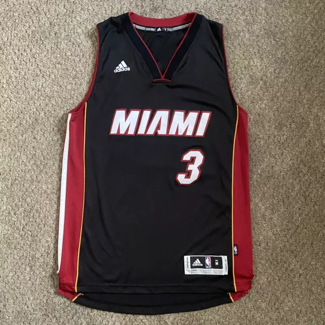 OFFICIAL Adidas Mens M #3 Dwayne Wade Miami Heat 2014-2015 NBA Basketball Jersey 2