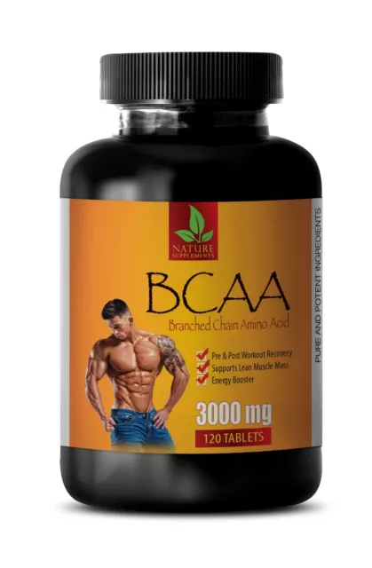 muscle building - BCAA 3000mg - muscle gainer pills - 1 Bottle