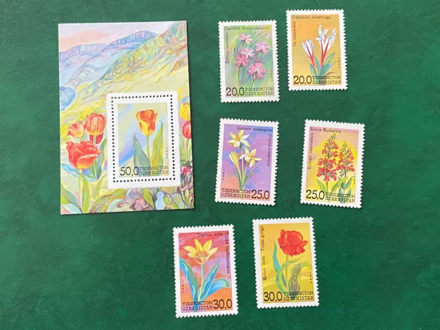 🇺🇿 Uzbekistan - 1993 - flowers plants - MNH