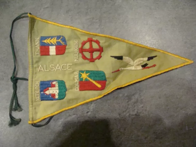 VINTAGE - Fanion - ALSACE - En tissu - 21 cm - 2 photos