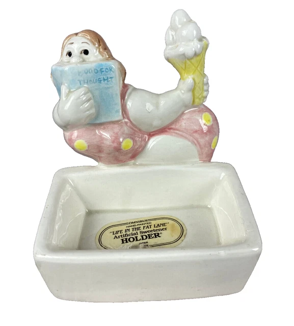 Omnibus Sugar Packet Holder Hand Painted Vintage Figure (K02)