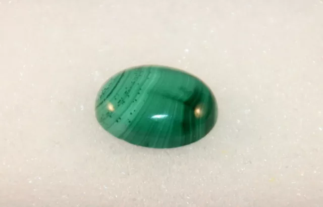 Natural Unikat Malachit, Malachite Edelstein Cabochon 18x14x6mm 14ct (8)