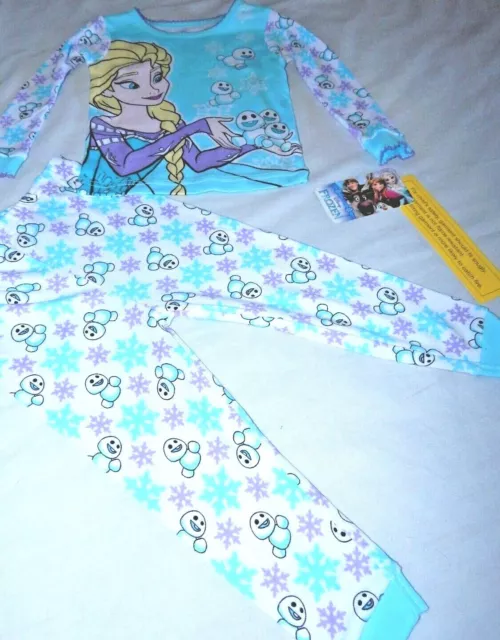 Elsa Pajamas Olaf Frozen Movie Girls 2 Toddler 2T Princess Outfit Sleep NEW