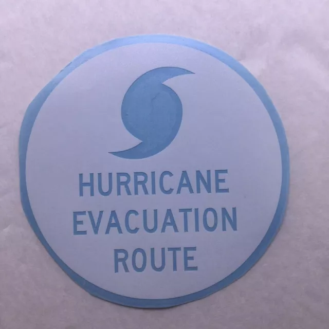 Hurricane Evacuation Route Die Cut Vinyl Sticker Decal High Quality Florida