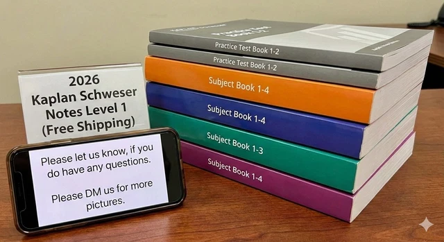 2026 KAPLAN SCHWESER Notes CFA Level 1 Study Material Complete Set