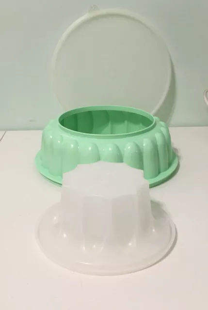 Molde de gelatina vintage Tupperware #1201-1202-1203 verde como nuevo (3 piezas)).