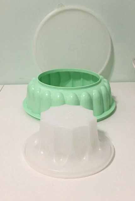 Molde de gelatina vintage Tupperware #1201-1202-1203 verde como nuevo (3 piezas)).