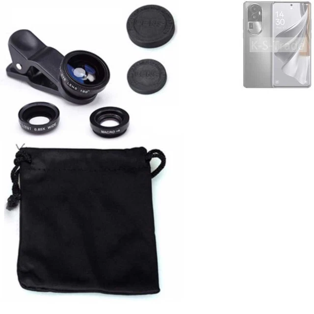 Pour Oppo Reno10 Pro+ Objectifs Smartphone Lentilles fisheye macro grand angle