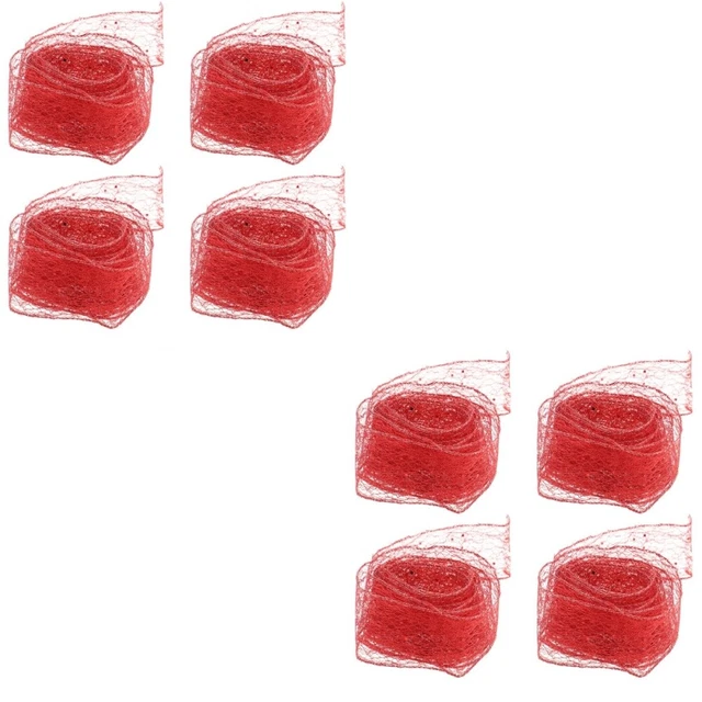 2x Bogen, Der Band Mesh Band Geschenk Verpackung Band Verpackungsband Dekor Lein