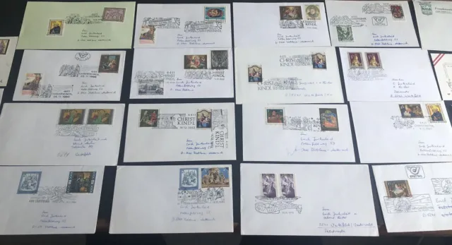 4411 Christkindl Ersttag Briefmarken Briefe Österreich 1968 Sammlung Konvolut