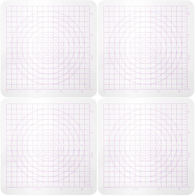 4x diy  quadratisch Acryl Tonschaber Tonwerkzeuge Tonrollbrett Trägerbrett