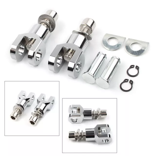 Motorcycle Silver Rear Passenger Foot Pegs Bracket Fit Harley Softail 2000-2020