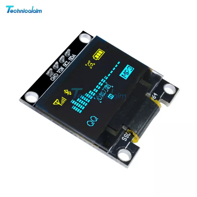 0.96" I2C IIC SPI Serial 128X64 OLED LCD LED Display Module for Arduino