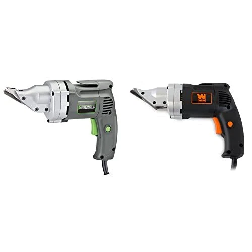 Genesis GES40 4-Amp 14-Gauge Swivel-Head Variable-Speed Power Metal Shear & W...