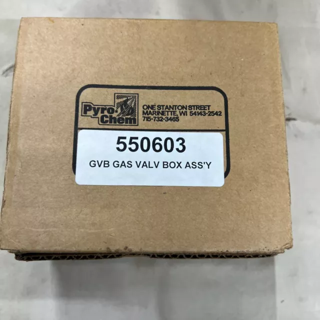 Pyro Chem 550603 GVB Gas Valve Box Assembly