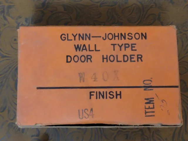 Glynn Johnson Wall Type Door Holder W40X - Brass Finish US4 - NOS, Vintage Ξ 3