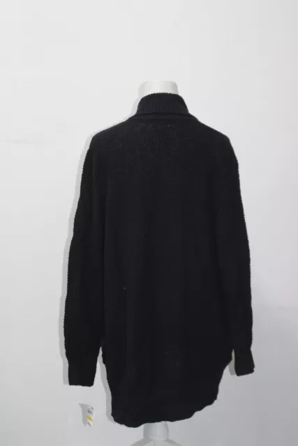 Style & Co. Women's  Ribbed Trim Open Front Cardigan Sweater Black M 3