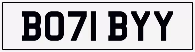 Bobby Bob Bobbie Bobs Robert Rob Private Registration Car Number Plate Bo71 Byy