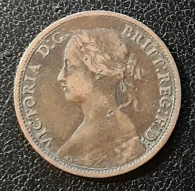 ROYAUME-UNI 1 Farthing Victoria “Bun Head” 1861 en bronze