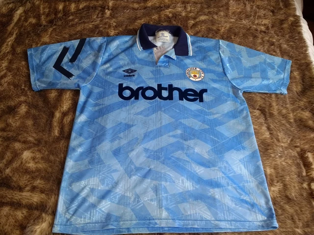 Manchester City 1991-1993 ユニフォーム brother Manchester City Third football shirt 1991 - 1993. Sponsored
