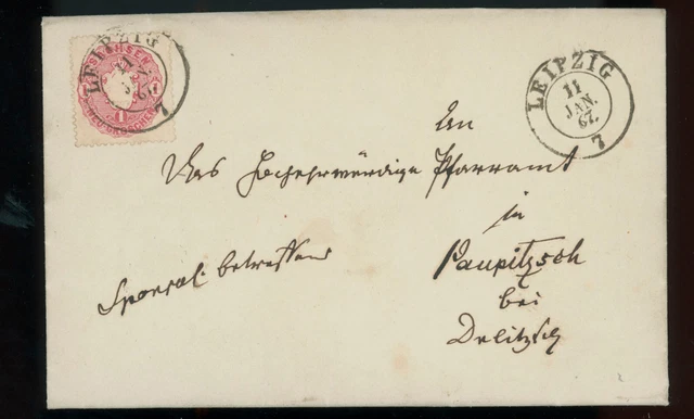 Altdeutschland Sachsen 1867 Leipzig Siegelbrief Pfaramt St.Thomas Thomaskirche