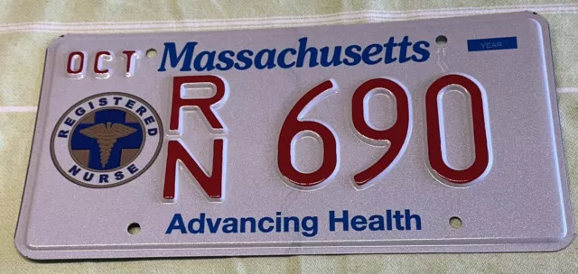 Massachusetts REGISERED NURSE  License Plate #RN690