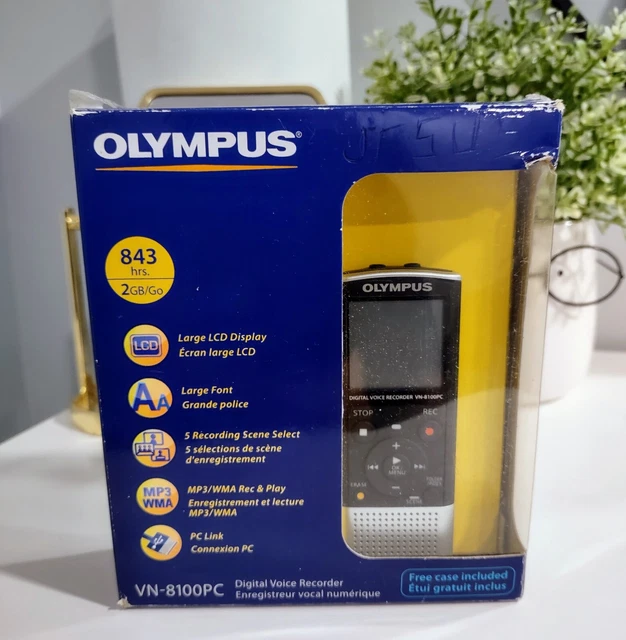 Olympus VN-8100PC Digital Voice Recorder 2GB MP3 and WMA