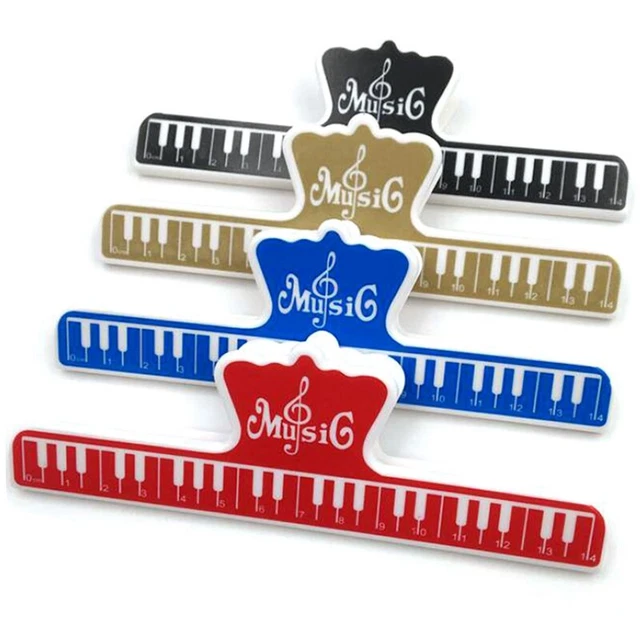 4 Pezzi di Musica a Carta Righello Spartiti Clip Clip pe V5I5