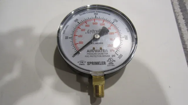 EXTREME Air Water Fire Sprinkler Pressure Gauge FPPI -AWG 4” 300 PSI