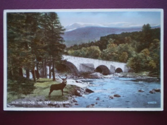 Postcard Rp Aberdeenshire Braemar - Old Bridge Of Dee