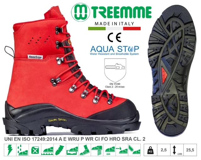 Scarpe De Sécurité TREEMME 91223 Anticoupe CL.2 - AQUASTOP VIBRAM - Fabriqué En Italie - Neuf