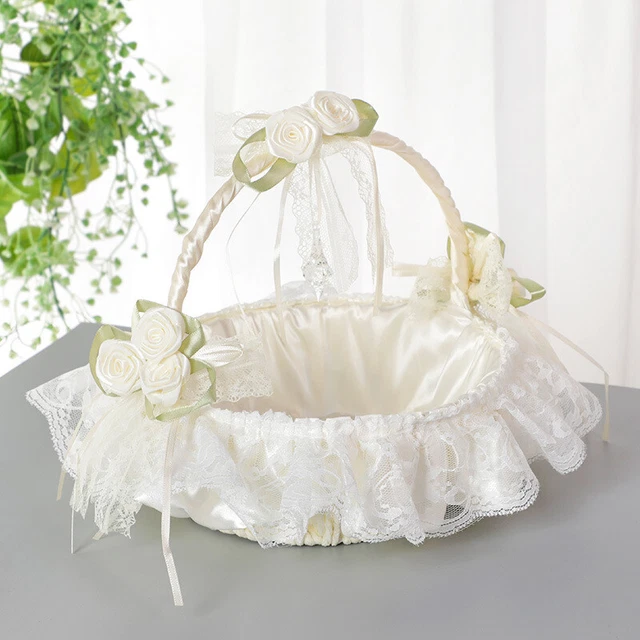 Cesto di fiori matrimonio fiori ragazza cesto decorazione cerimonia di nozze basso*/t