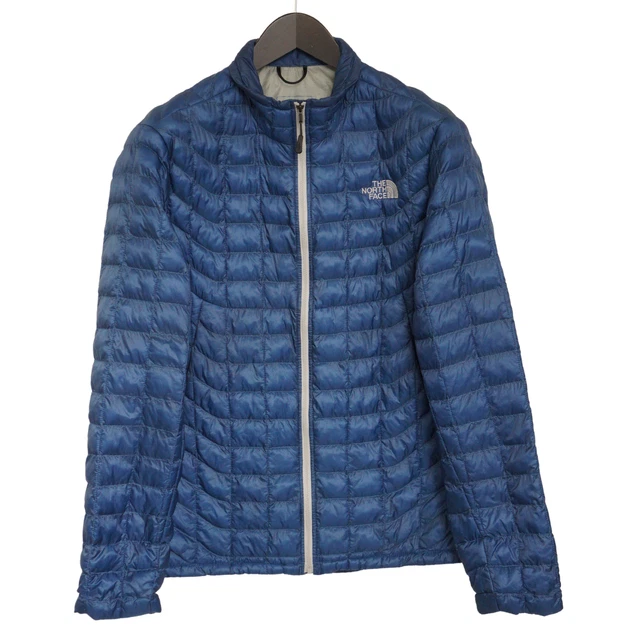 Uomo The North Face Thermoball Giacca Traspirante Cerniera Intera Blu Taglia M