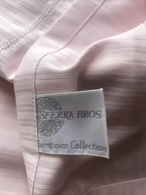 “Sferra Bros “ 2 Pink Pillow Case NEW Standard Sz With 2 “1/4Franges All Around