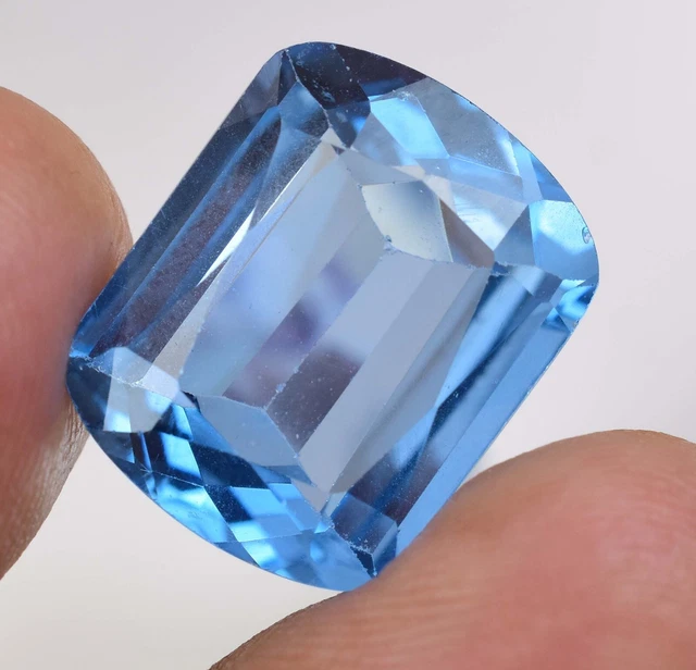 Pierre Précieuse Indicolite Naturelle 12x12 Mm - Tourmaline Bleu-vert En Coupe Coussin - Transparente, Origine Brésil