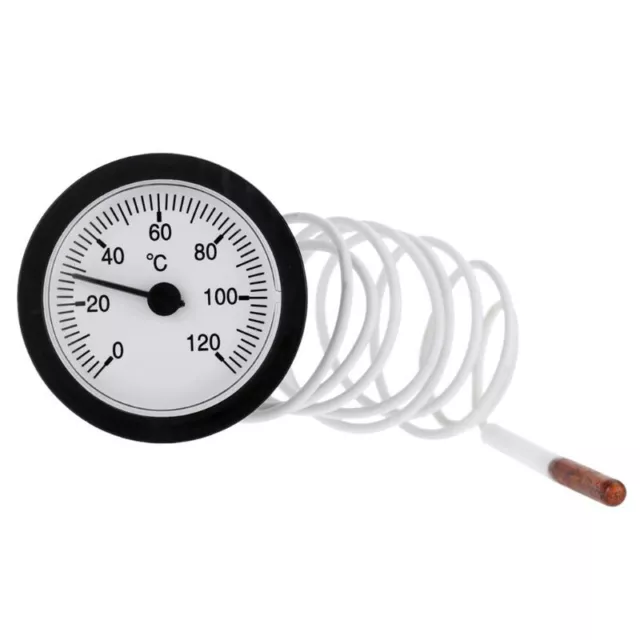 Dial Capillary Temperature Gauge 0-120℃ water & oil with 1m